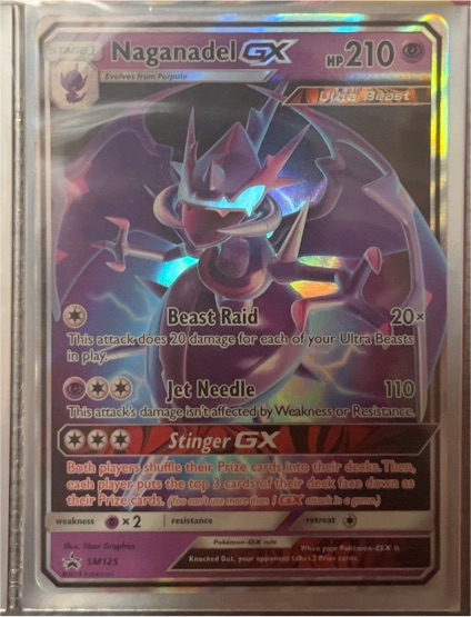 2018 Pokémon Sun & Moon Black Star Promo #SM125 Naganadel GX — front