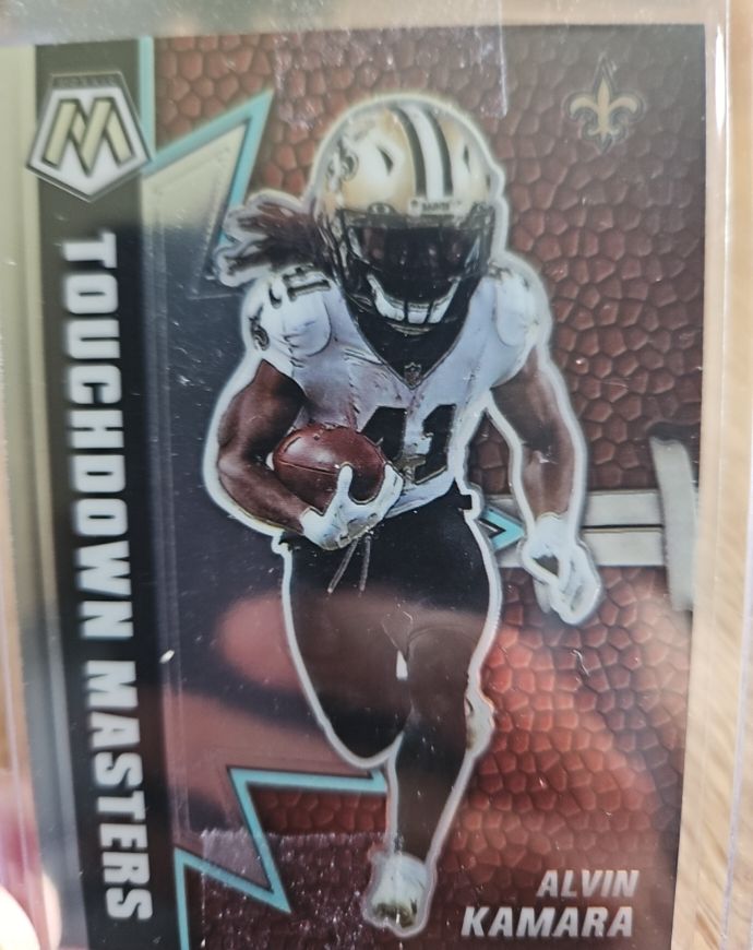 2021 Panini Mosaic #TM-1 Alvin Kamara Touchdown Masters — front