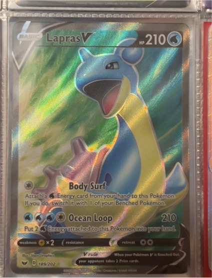 2020 Pokémon Sword & Shield #189 Lapras V — front