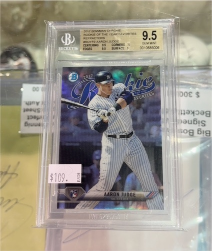 2017 Bowman Chrome #ROYF-9 Aaron Judge Rookie of the Year Favorites Refractor — front