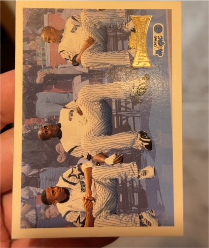 1996-97 Topps Super Teams Anfernee Hardaway/Shaquille O'Neal/Dennis Scott — front