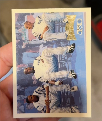 1996-97 Topps Super Teams #Orlando Magic Anfernee Hardaway Shaquille O'Neal Dennis Scott — front