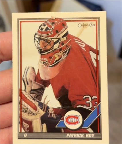 1991-92 O-Pee-Chee #413 Patrick Roy — front