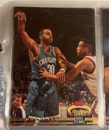 1992-93 Topps Stadium Club #201 Dell Curry — front