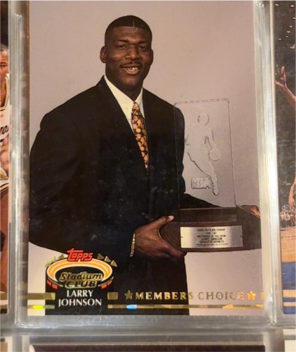 1992-93 Topps Stadium Club #192 Larry Johnson Members Choice — front