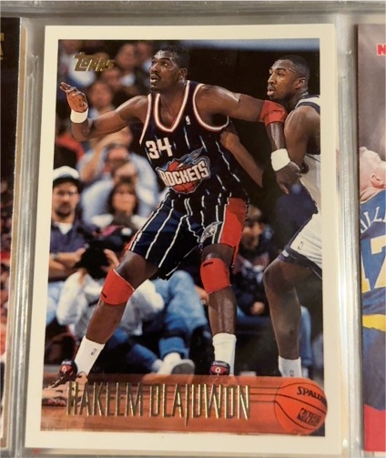 1996-97 Topps #35 Hakeem Olajuwon — front