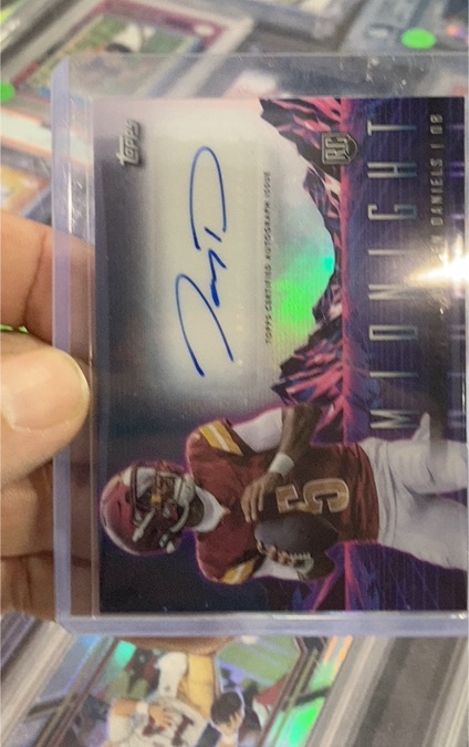 2024 Topps Midnight Football Jayden Daniels #RHS-JD Rookie RC Horizon Auto — front