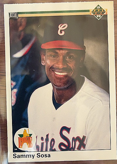 1990 Upper Deck #17 Sammy Sosa Rookie Card — front