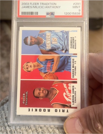 2003 Fleer Tradition #291 LeBron James/Darko Milicic/Carmelo Anthony — front