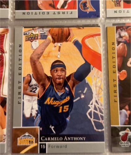 2009 Upper Deck First Edition #15 Carmelo Anthony — front