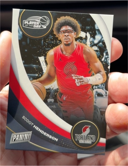 2024-25 Panini Player of the Day #43 Scoot Henderson — front