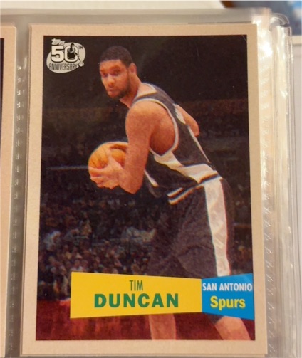 2007-08 Topps 1957-58 Variations #21 Tim Duncan San Antonio Spurs — front