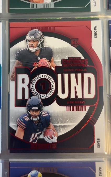 2024 Panini Contenders Round Numbers #3 Michael Penix Jr. & Rome Odunze — front