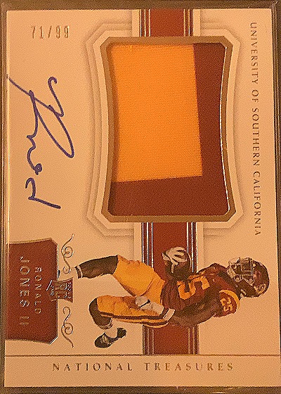 2018 Panini National Treasures #112 Ronald Jones II — front
