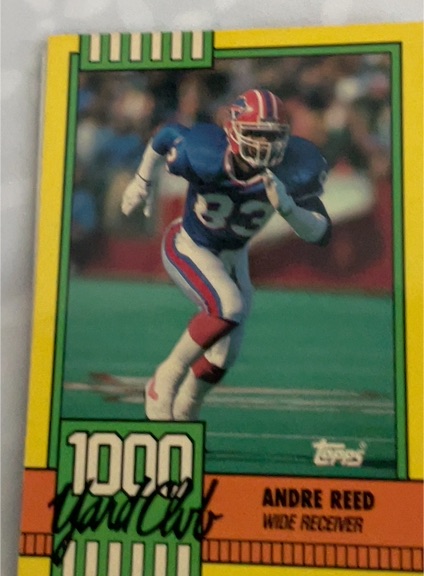 1990 Topps 1000 Yard Club #7 Andre Reed — front