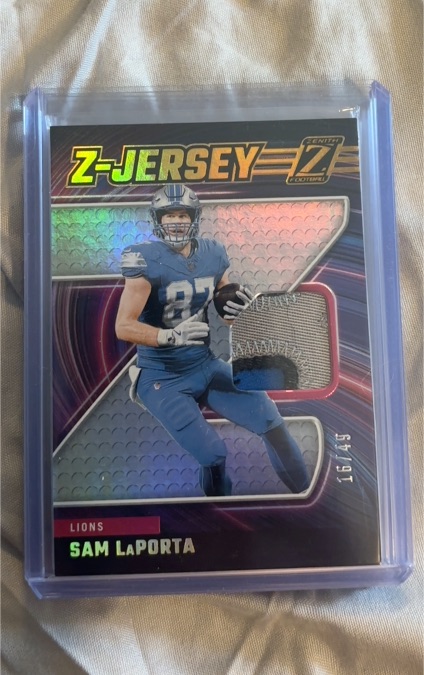 2024 Panini Zenith #ZJ24 Sam LaPorta Z-Jersey Relic — front