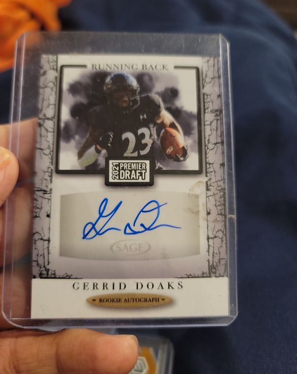 2021 Sage Premier Draft #A140 Gerrid Doaks Rookie Autograph — front