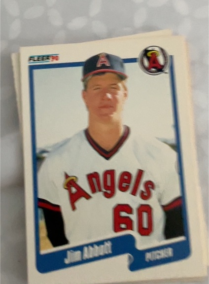 1990 Fleer #125 Jim Abbott — front