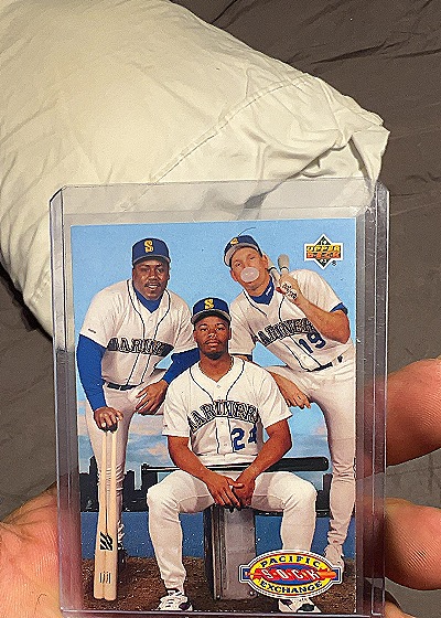1993 Upper Deck #55 Ken Griffey Jr., Kevin Mitchell, Jay Buhner — front
