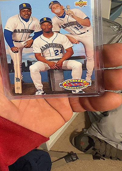 1993 Upper Deck #55 Ken Griffey Jr., Jay Buhner, Kevin Mitchell — front