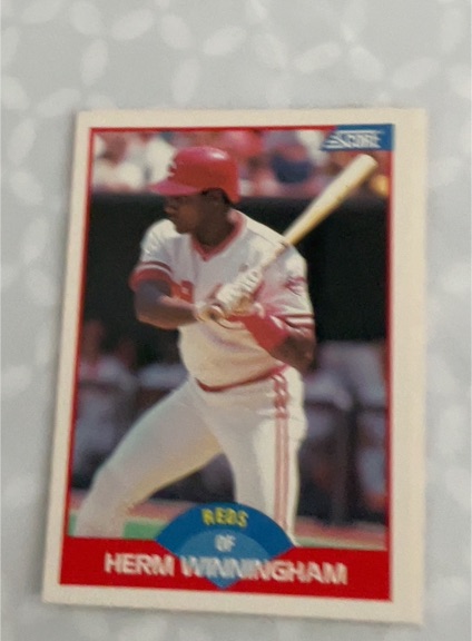1989 Score #496 Herm Winningham — front