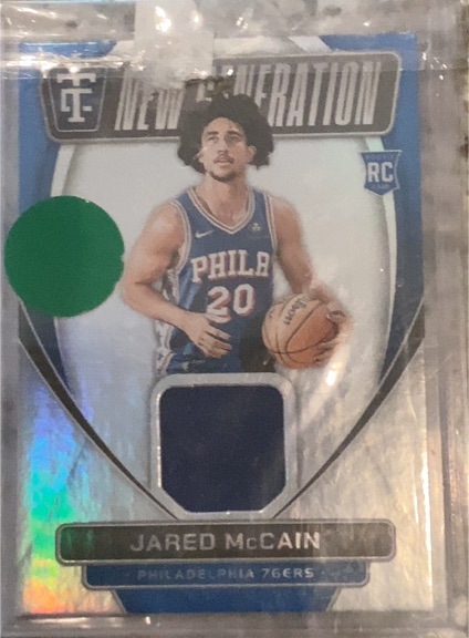 2024-25 Panini Totally Certified New Generation Patch #NGJ-JMC Jared McCain — front