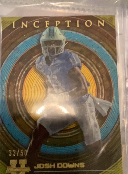 2022 Bowman University Inception #66 Josh Downs — front