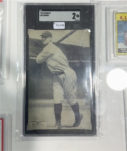1925 Exhibits #2 Lou Gehrig — front
