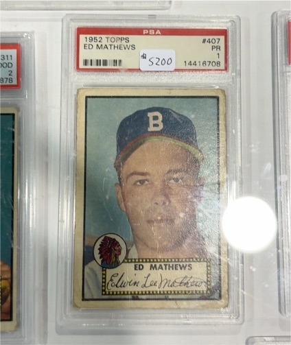 1952 Topps #407 Ed Mathews — front