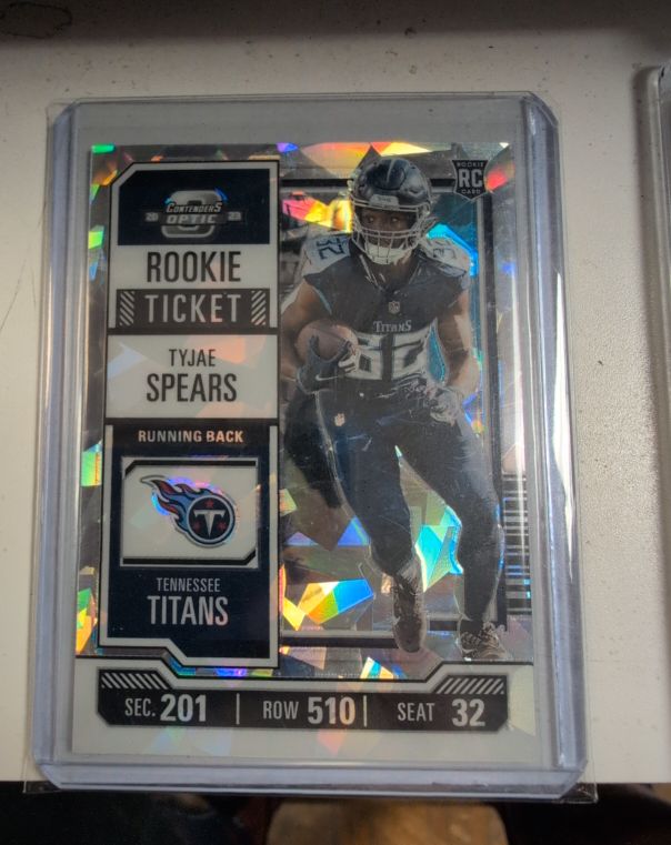 2023 Panini Contenders Optic Rookie Ticket #96 Tyjae Spears — front