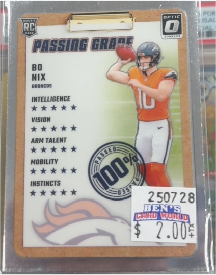2024 Donruss Optic #3 Bo Nix Passing Grade — front