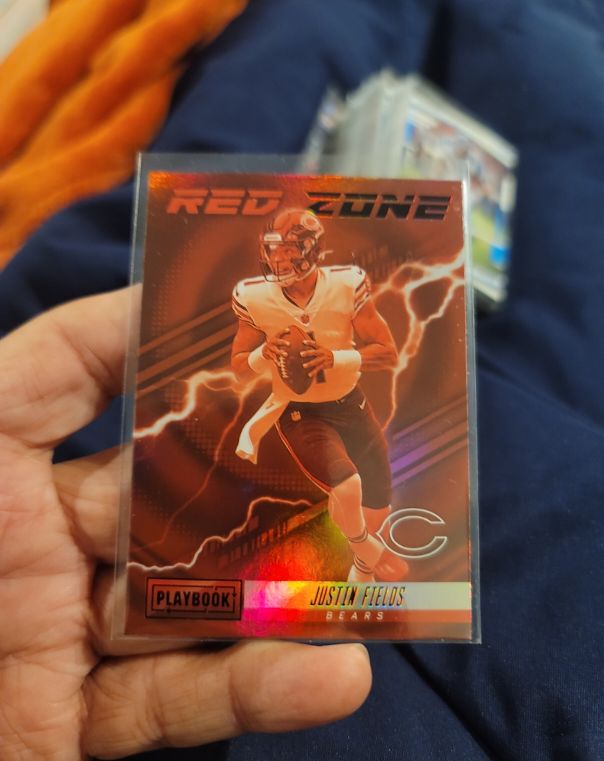 2022 Panini Playbook #RZ-8 Justin Fields Red Zone — front