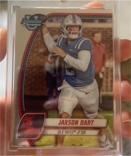 2024 Bowman University Chrome #6 Jaxson Dart — front