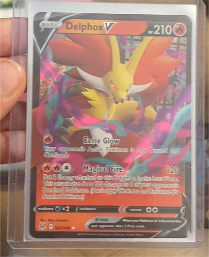 2022 Pokémon TCG Lost Origin #027 Delphox V — front