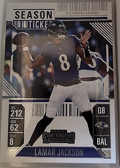 2024 Panini Contenders #7 Lamar Jackson Season Ticket — front