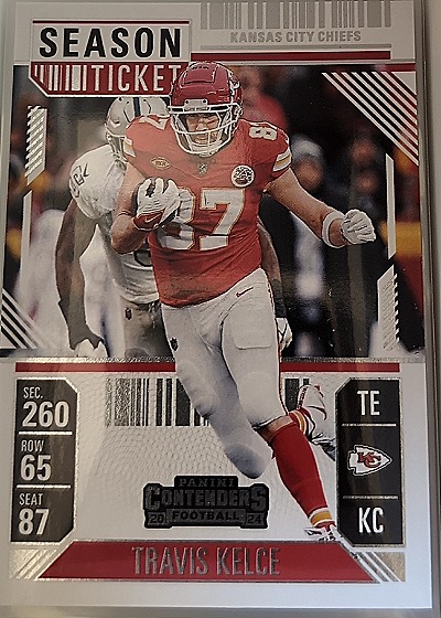 2024 Panini Contenders #48 Travis Kelce Season Ticket — front