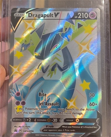 Pokémon TCG Sword & Shield Black Star Promo #SWSH096 Dragapult V — front