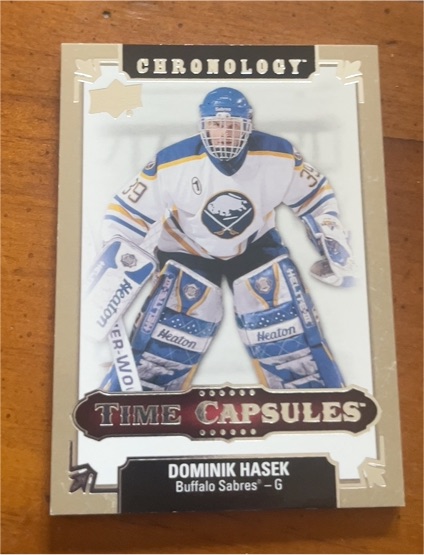2018-19 Upper Deck Chronology Time Capsules #TC-39 Dominik Hasek — front