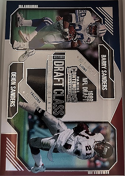 2024 Panini Contenders #11 Barry Sanders / Deion Sanders Historic Draft Class — front