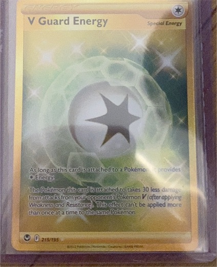 2022 Pokémon Silver Tempest #215 V Guard Energy — front