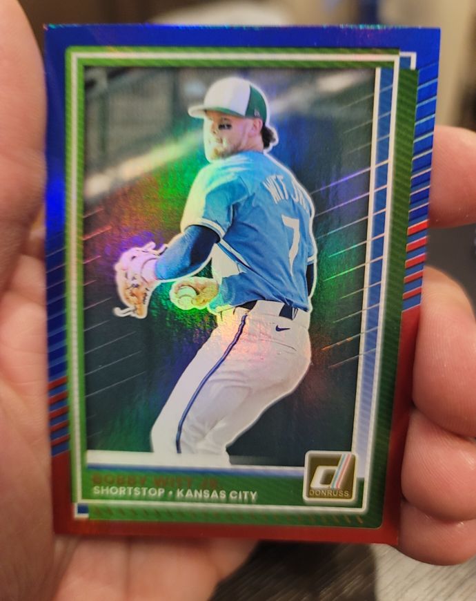 2025 Donruss Red & Blue Foil #27 Bobby Witt Jr. — front