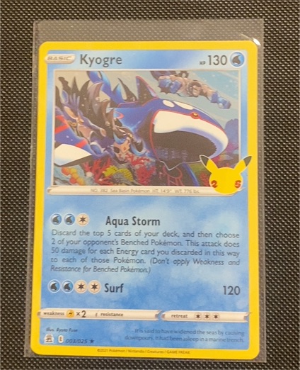 2021 Pokémon Celebrations #003 Kyogre — front