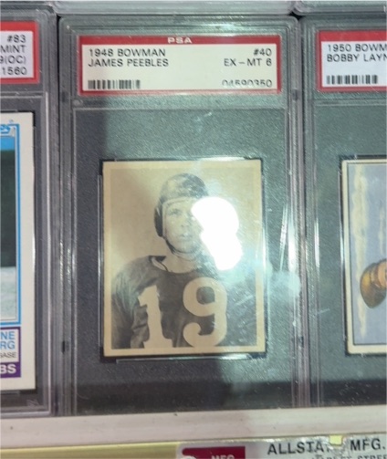 1948 Bowman #40 James Peebles — front