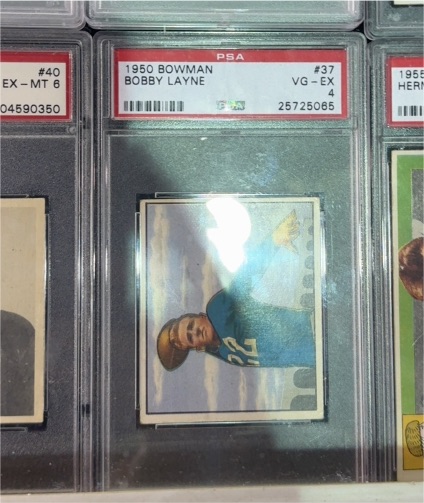 1950 Bowman #37 Bobby Layne — front