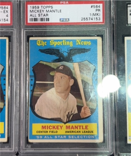 1959 Topps #564 Mickey Mantle All Star — front