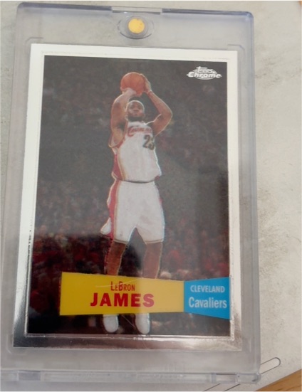 2007-08 Topps Chrome #23 1957-58 Variation LeBron James — front
