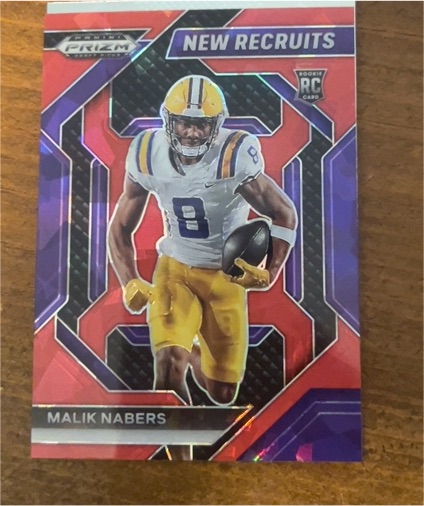 2024 Panini Prizm Draft Picks New Recruits Red Ice #NR-MNS Malik Nabers — front