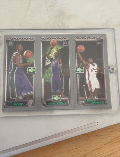 2003-04 Topps Rookie Matrix #111/114/118 T.J. Ford / Chris Bosh / LeBron James — front