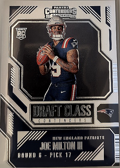 2024 Panini Contenders Football #11 Joe Milton III Draft Class Contenders Rookie Card — front