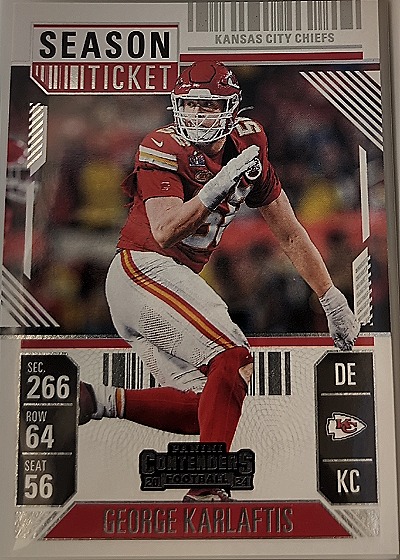 2024 Panini Contenders #51 George Karlaftis Season Ticket — front